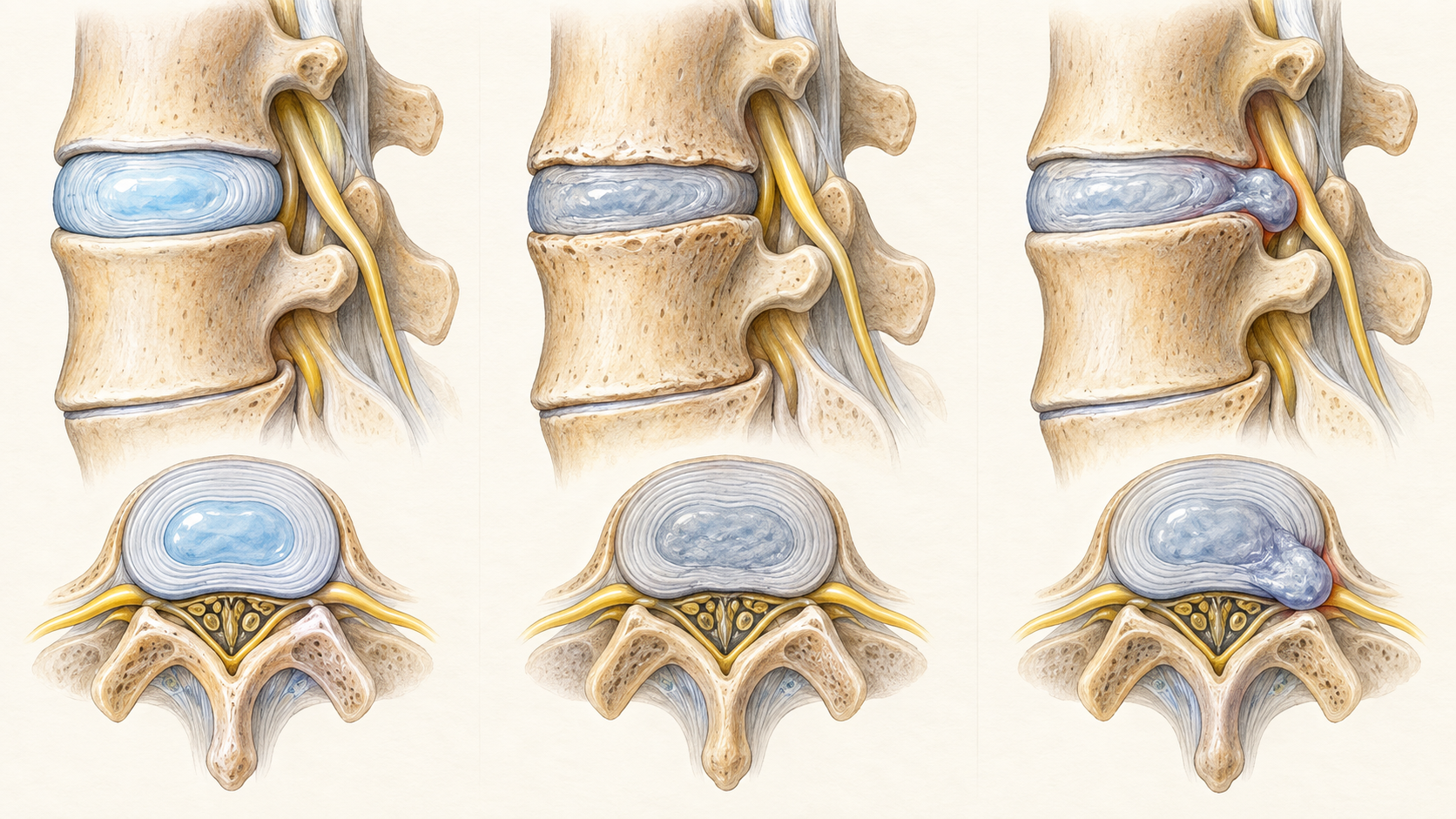 Comparison of disc degeneration and focal disc herniation.