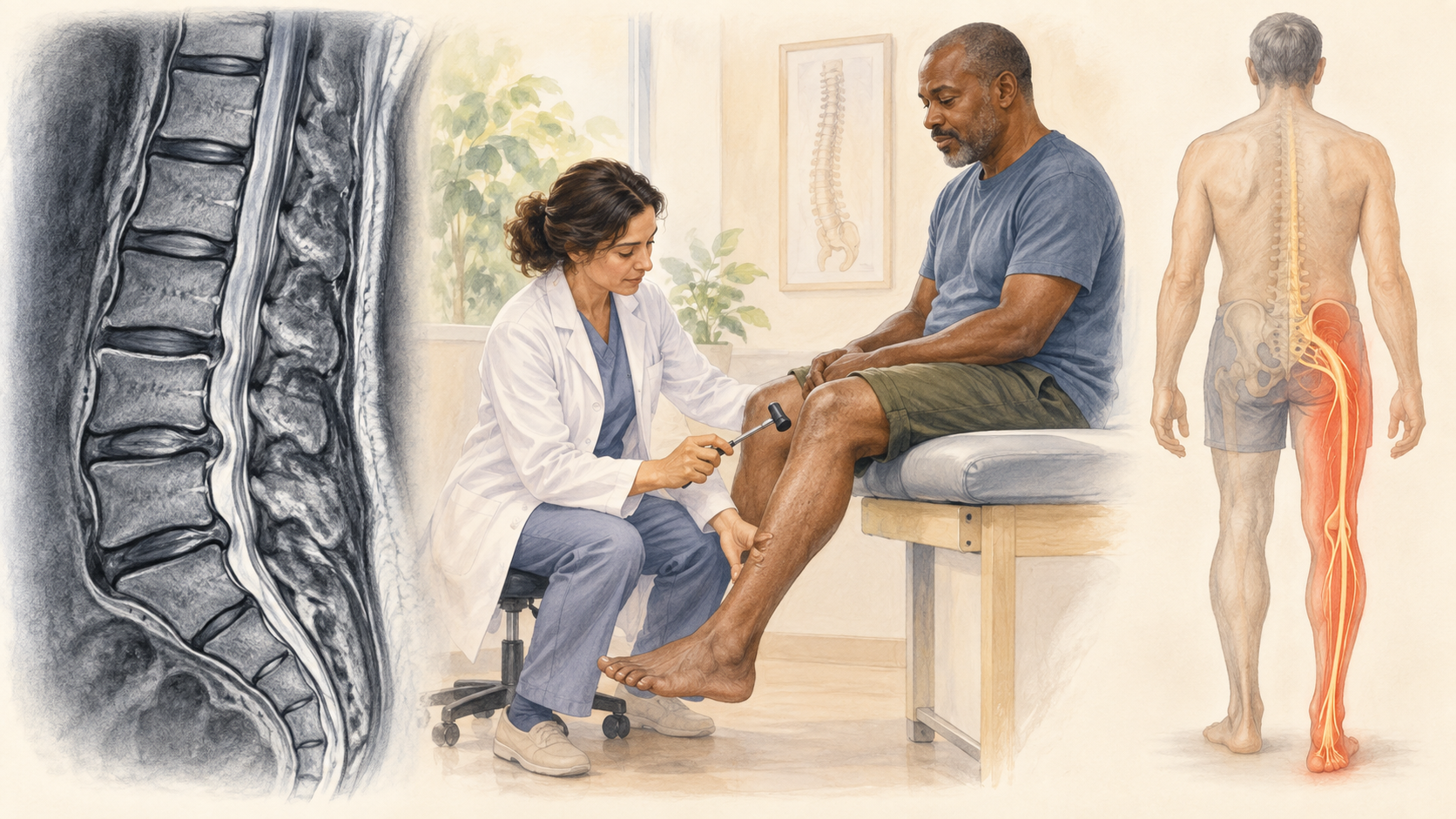 Clinical correlation of symptoms, examination, and imaging.
